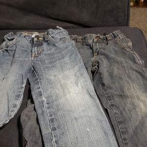 2 pair adjustable waist jeans